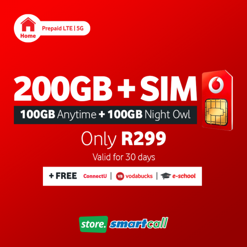 SIM Only 200GB Vodacom LTE Data